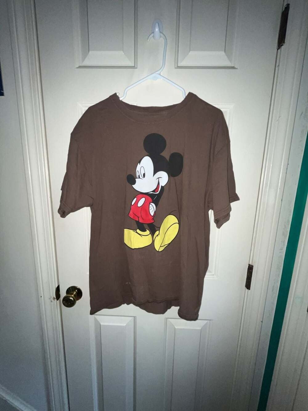 Disney Mickey Mouse Brown Graphic T-Shirt XL
